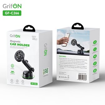 Автомобильный держатель GrifON GF-C266 магнитный black