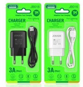СЗУ Jokade JB016 USB 3A +Lightning white