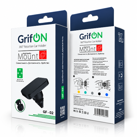 Автомобильный держатель GrifON GF-02 магнитный