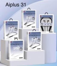 Наушники SZX bluetooth Sport Aiplus31 вакуум white/silver