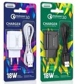 СЗУ Jokade JB020 USB QC3.0 18W (раскомплект) white