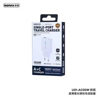 СЗУ Remax RP-U01 USB/USB-C 20W white