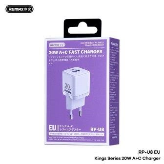 СЗУ Remax RP-U8 USB/USB-C 20W white
