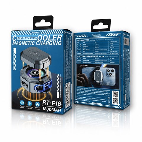 Игровой кулер Remax RT-F16 +magnetic charging 1800mAh black