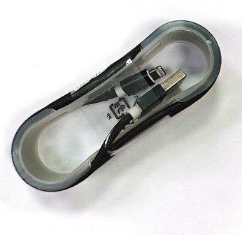 USB cable iPhone 5 тканевой на бабине black