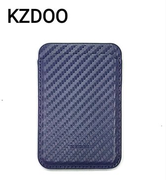 Magnetic Leather Wallet K-Doo carbon purple